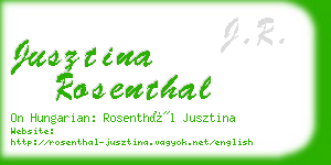jusztina rosenthal business card